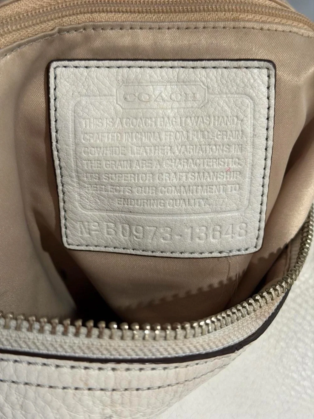 Coach Pebbled Leather Hobo Bag
